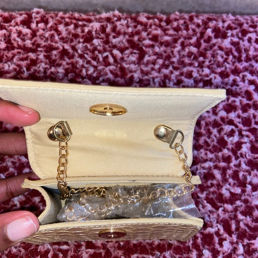 Mini gold snake skin bag - Picture 3 of 3